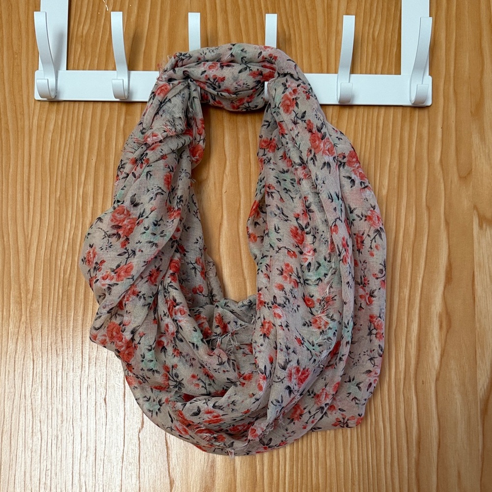 Floral print scarf